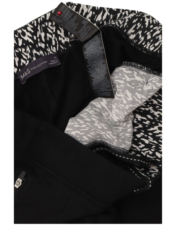 MARKS & SPENCER Womens Tracksuit Trousers UK 12 Medium  Black Cotton