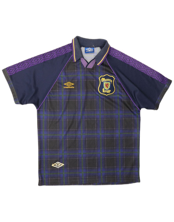 Umbro Mens Scotland home 1994-1995 Football Shirt Large Navy Blue Sports
