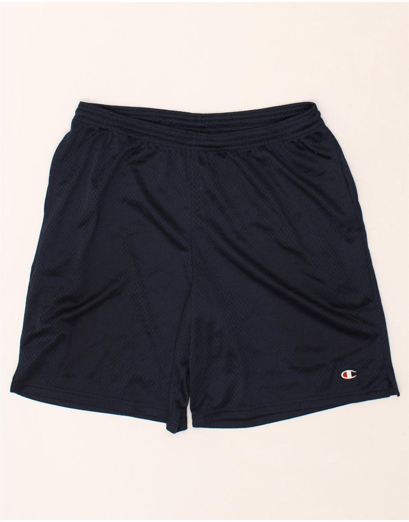 CHAMPION Mens Authentic Sport Shorts Large Navy Blue Polyester | Vintage Champion | Thrift | Second-Hand Champion | Used Clothing | Messina Hembry 