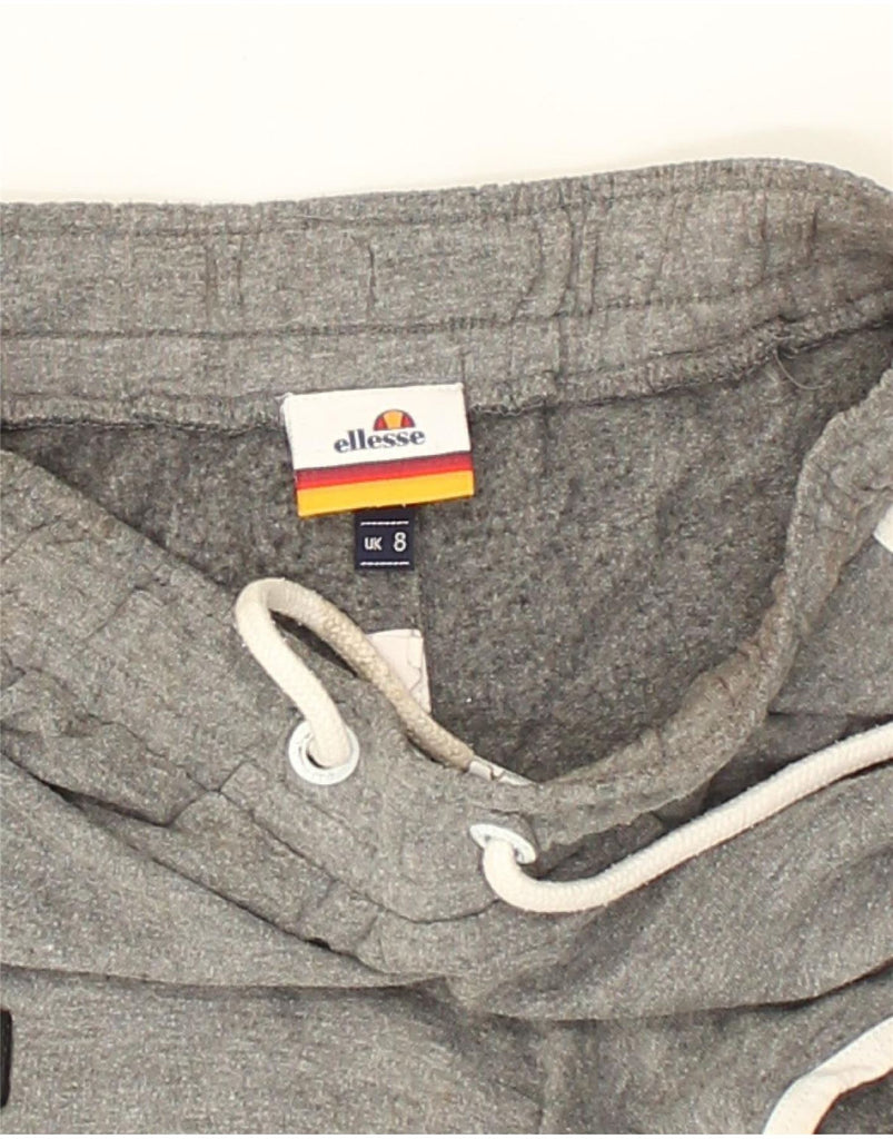 ELLESSE Womens Sport Shorts UK 8 Small Grey Cotton | Vintage Ellesse | Thrift | Second-Hand Ellesse | Used Clothing | Messina Hembry 