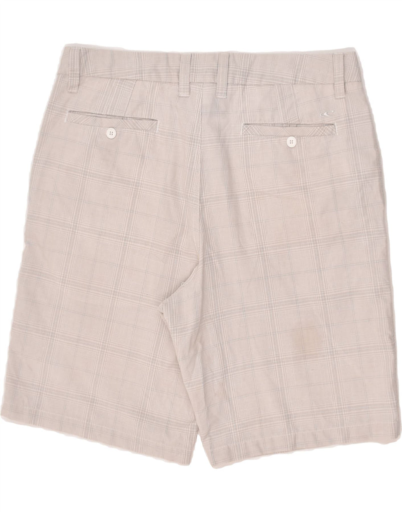 O'NEILL Mens Chino Shorts W36 Large  Grey Check Polyester | Vintage O'Neill | Thrift | Second-Hand O'Neill | Used Clothing | Messina Hembry 