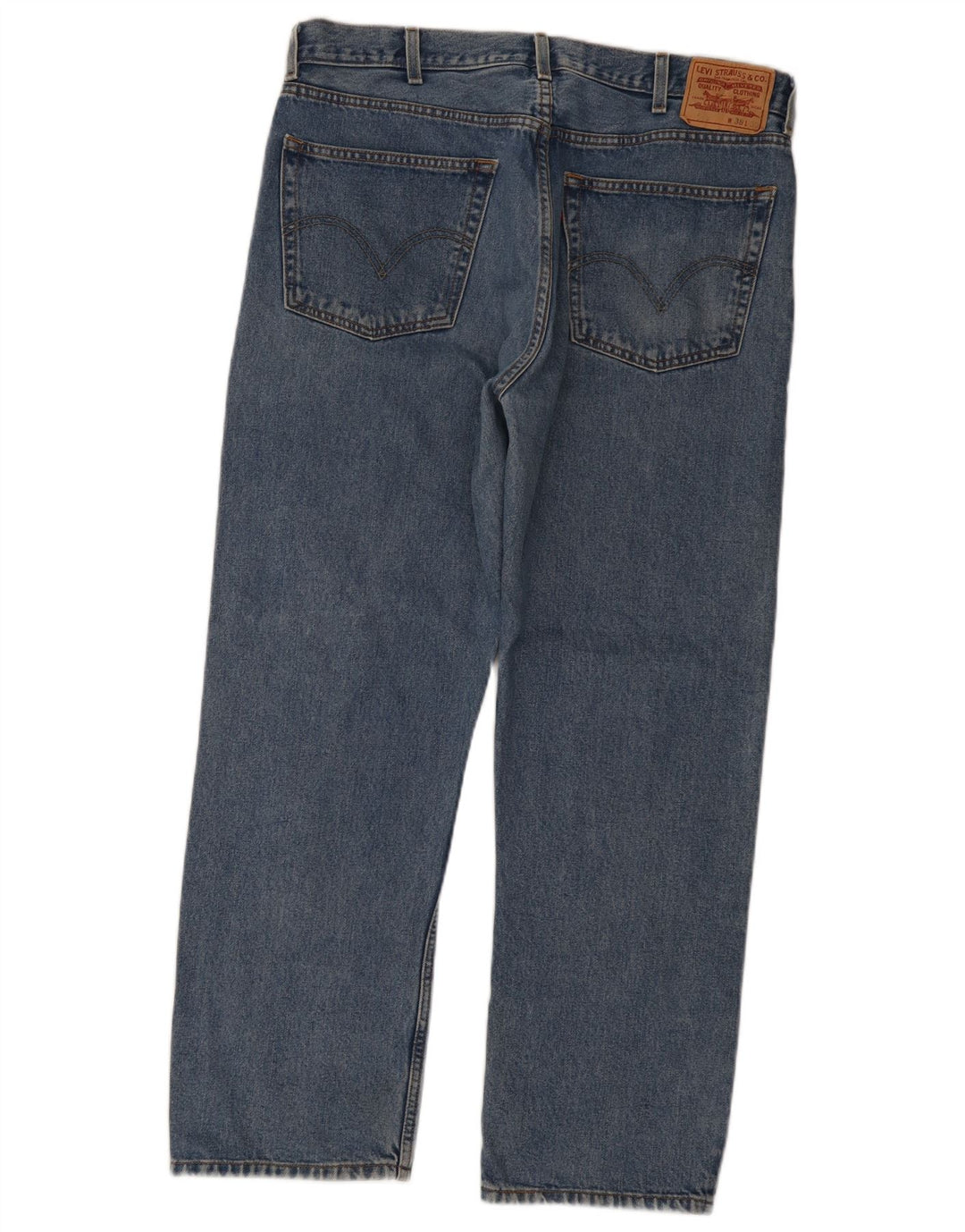 Levi's Mens 505 Regular Fit Straight Jeans W38 L30 Blue Cotton