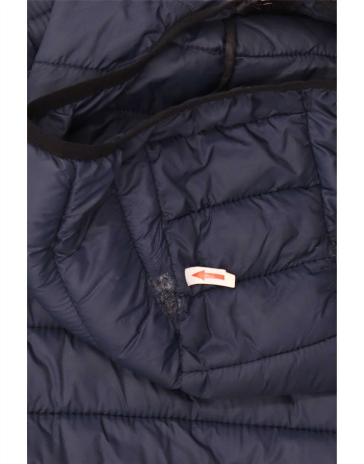 Sergio Tacchini Mens Hooded Padded Jacket UK 42 XL Navy Blue