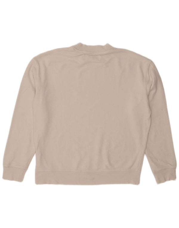 Calvin Klein Jeans Mens Graphic Sweatshirt Jumper XL White Cotton