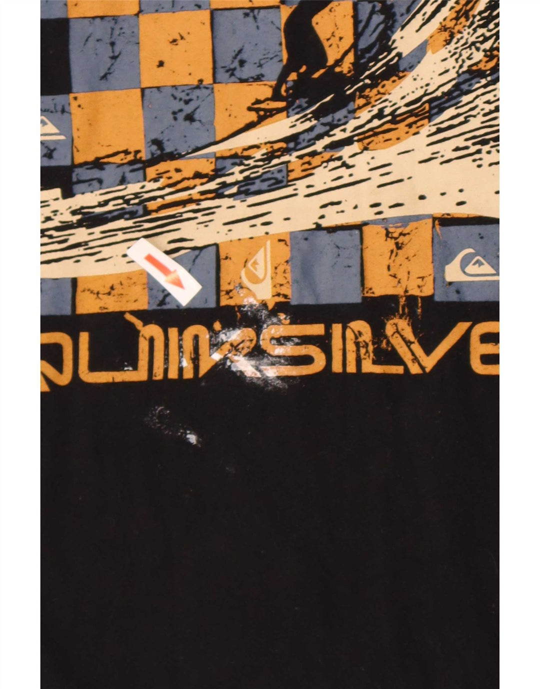 Quiksilver Mens Regular Graphic T-Shirt Top Large Black Cotton