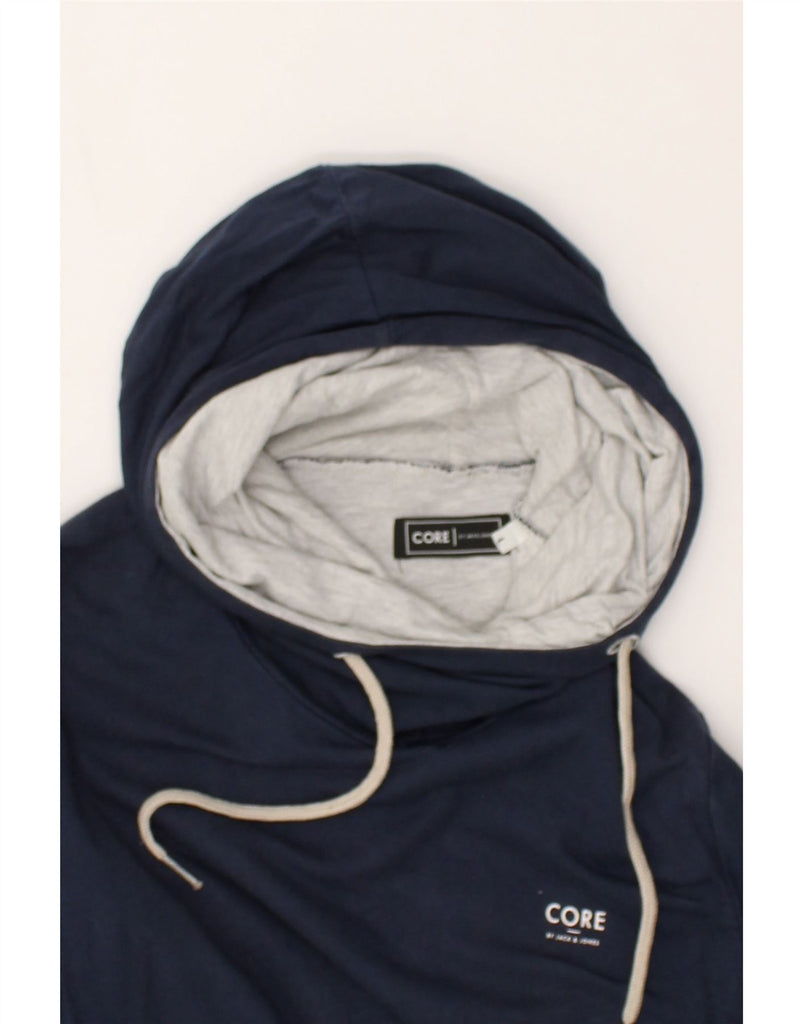 JACK & JONES Mens Hooded Top Long Sleeve Large Navy Blue | Vintage Jack & Jones | Thrift | Second-Hand Jack & Jones | Used Clothing | Messina Hembry 