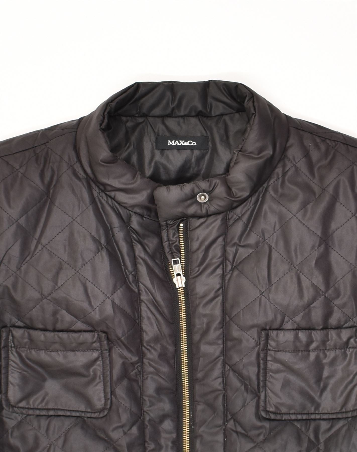 Leather biker jacket Max & Co Black size 46 IT in Leather - 36953015