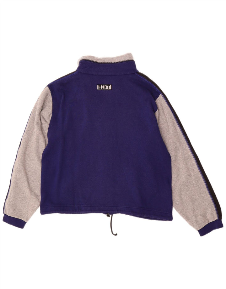 Diadora Womens Oversized Tracksuit Top Jacket UK 10 Small Blue Colourblock