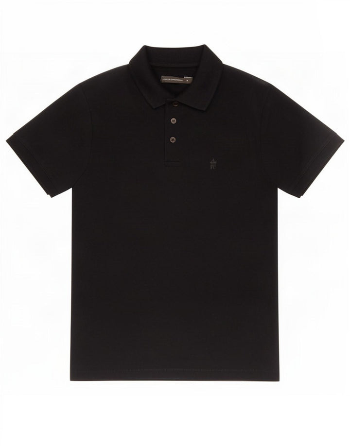 French Connection Mens Polo Shirt Small Black Cotton