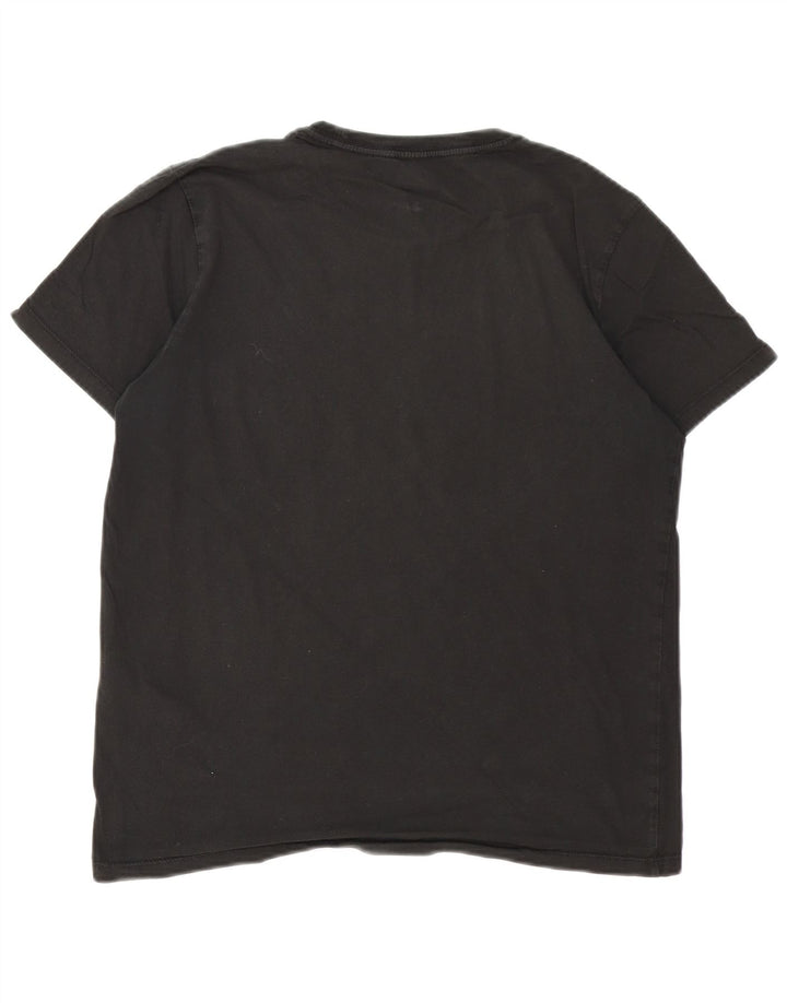 Levi's Womens Slim T-Shirt Top UK 16 Large Black Cotton