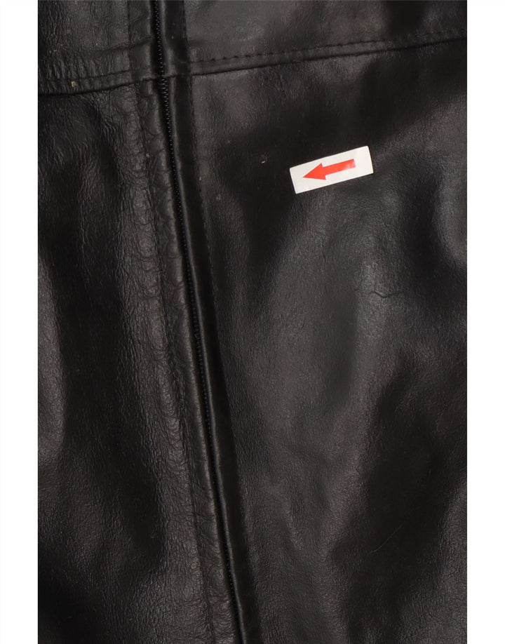 Vintage Mens Leather Jacket UK 40 Large Black