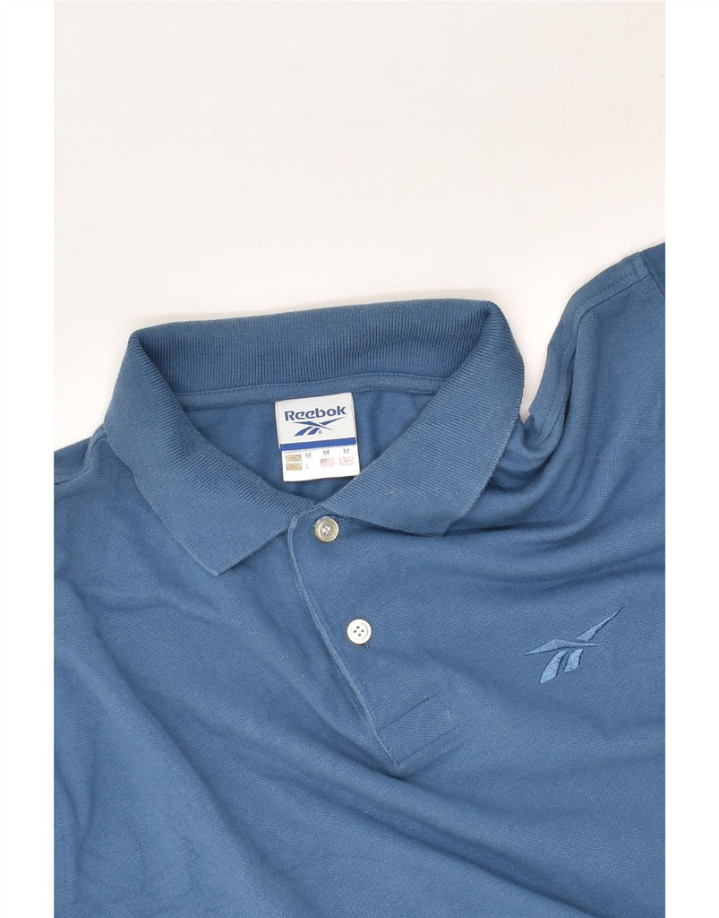 REEBOK Mens Polo Shirt Medium Blue Cotton | Vintage Reebok | Thrift | Second-Hand Reebok | Used Clothing | Messina Hembry 