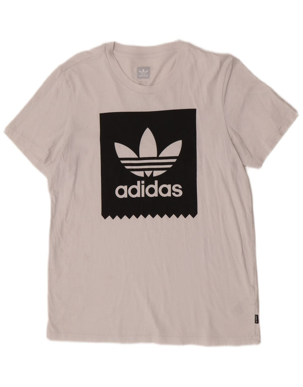 Adidas Mens Graphic T-Shirt Top Medium White Cotton