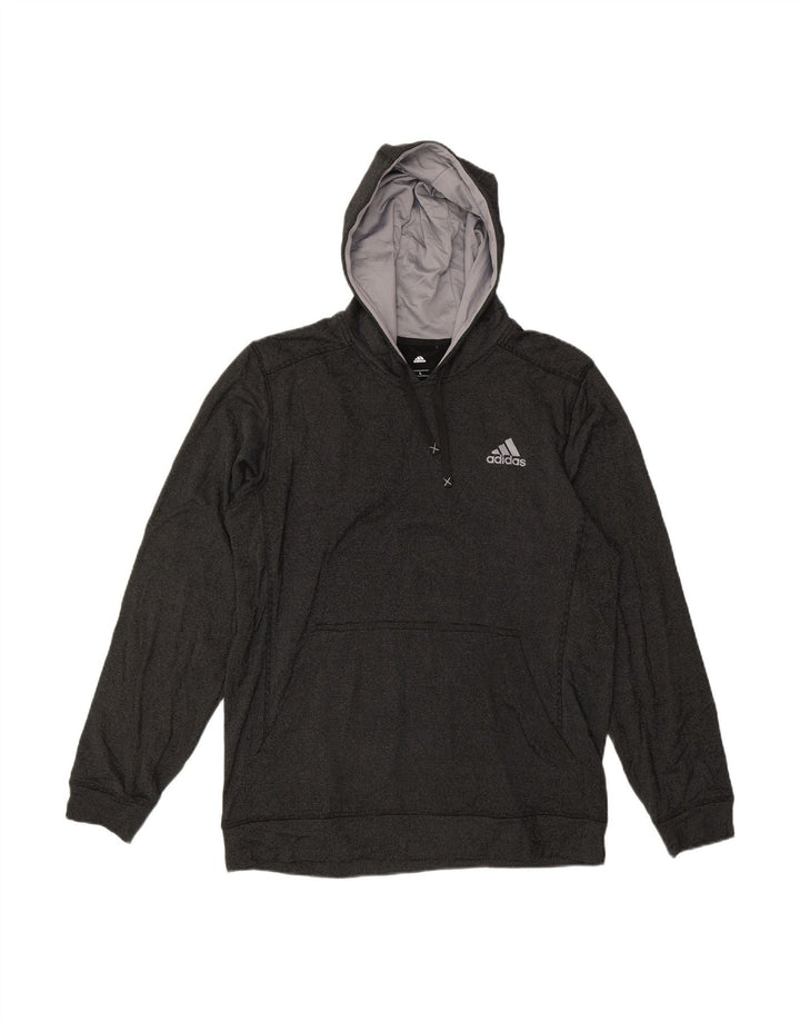 ADIDAS Mens Climawarm Hoodie Jumper Large Black Polyester