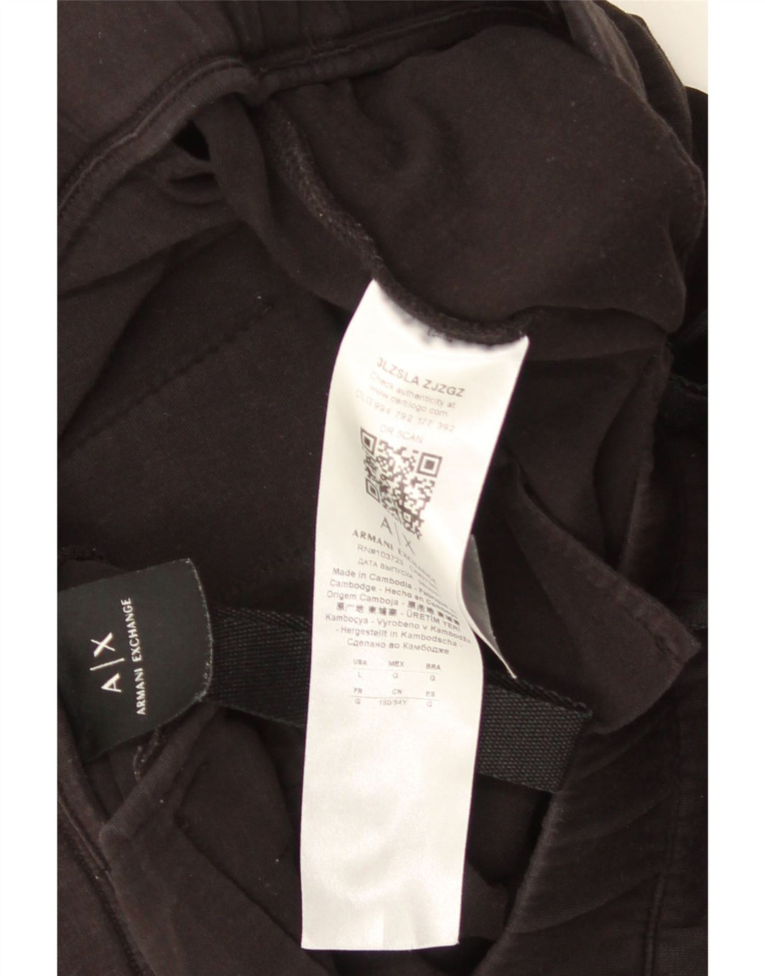 Armani Exchange Mens Cargo Shorts Large W34  Black Cotton