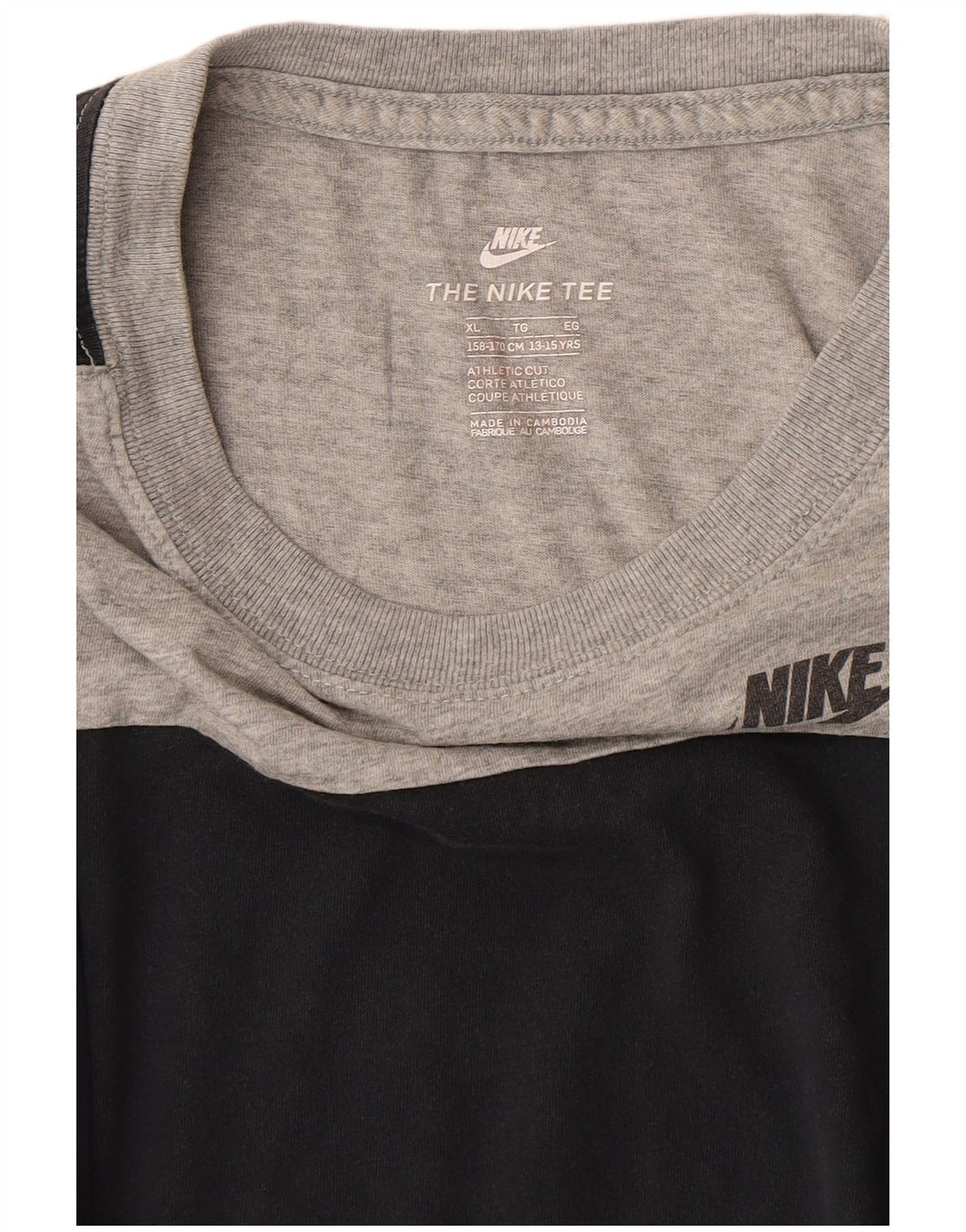 Nike Boys T-Shirt Top 13-14 Years XL Grey Camouflage