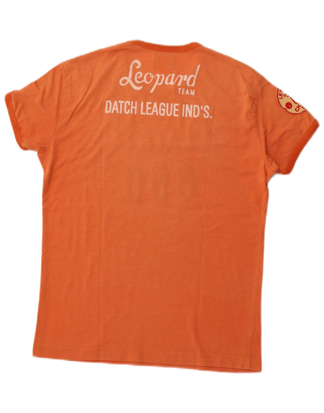 DATCH Mens Graphic T-Shirt Top Medium Orange Cotton