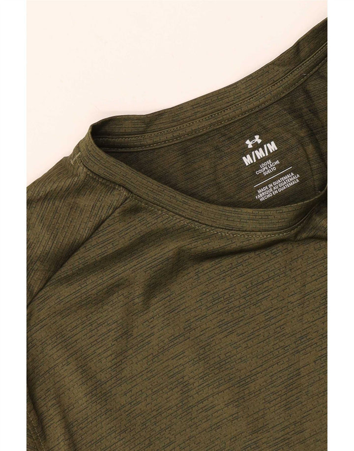 Under Armour Mens T-Shirt Top Medium Khaki Flecked