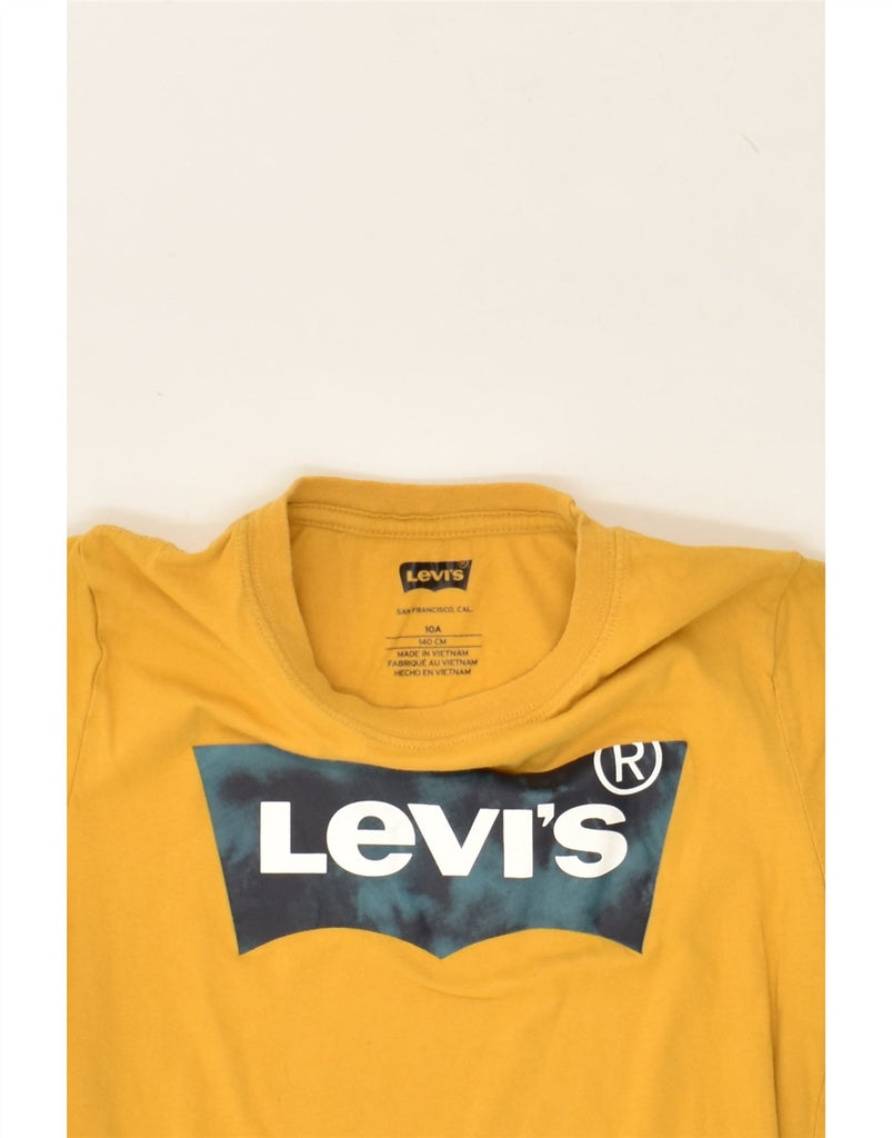 LEVI'S Boys Graphic T-Shirt Top 9-10 Years Yellow Cotton | Vintage Levi's | Thrift | Second-Hand Levi's | Used Clothing | Messina Hembry 