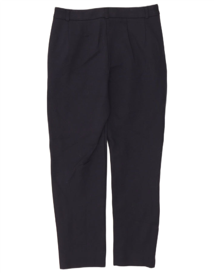 Marks & Spencer Womens Slim Suit Trousers UK 8 Small W26 L24 Navy Blue