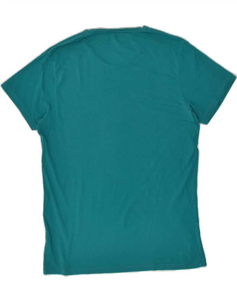 JACK & JONES Mens Graphic T-Shirt Top XL Turquoise Cotton | Vintage Jack & Jones | Thrift | Second-Hand Jack & Jones | Used Clothing | Messina Hembry 