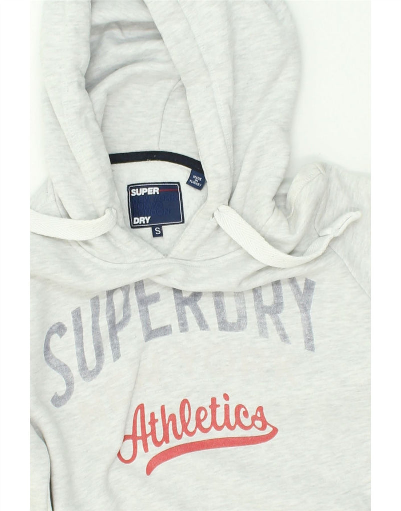 SUPERDRY Mens Athens Graphic Hoodie Jumper Small Grey Cotton | Vintage Superdry | Thrift | Second-Hand Superdry | Used Clothing | Messina Hembry 