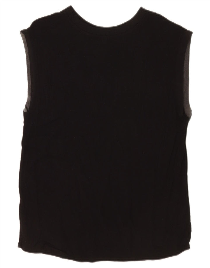 PEPE Jeans Womens Vest Top UK 10 Small Black Viscose
