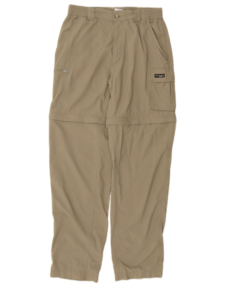COLUMBIA Womens Straight Cargo Trousers Medium W30 L30 Green Nylon