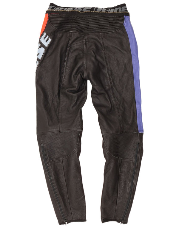 Dainese Mens Leather Moto Racer Trousers IT 44 XS W27 L27 Black Colourblock