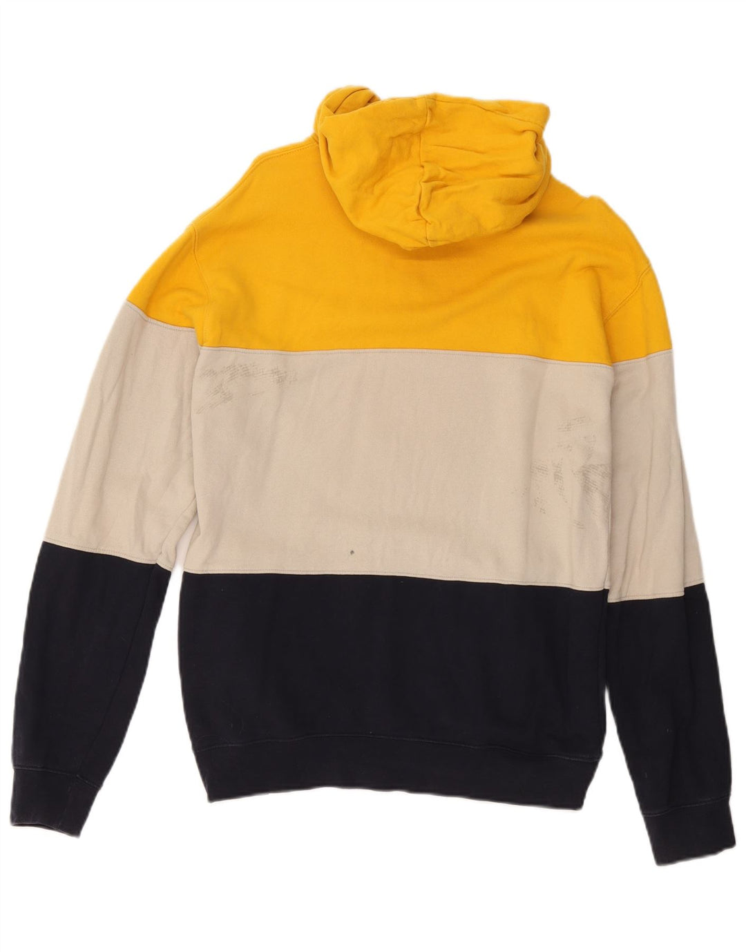 DC Mens Hoodie Jumper Large Multicoloured Colourblock Cotton