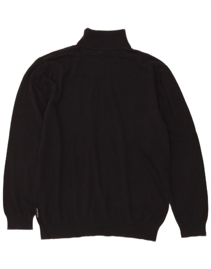 FRENCH CONNECTION Mens Roll Neck Jumper Sweater 3XL Black Cotton