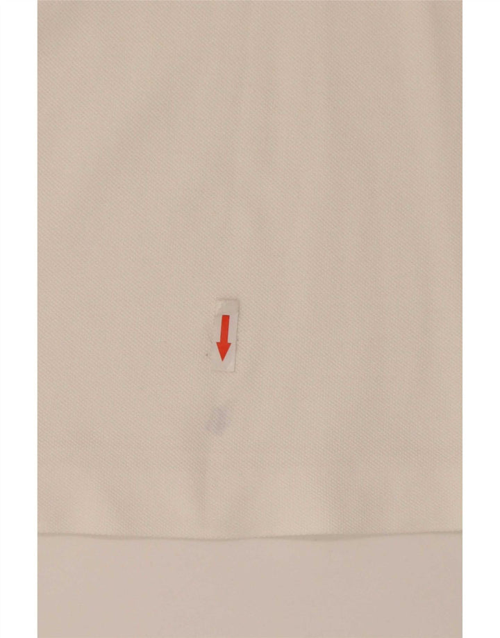 Lacoste Mens Polo Shirt Size 4 Medium White Cotton