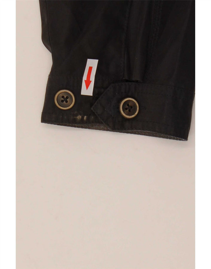 Marks & Spencer Mens Bomber Jacket UK 40 Large Navy Blue Polyester