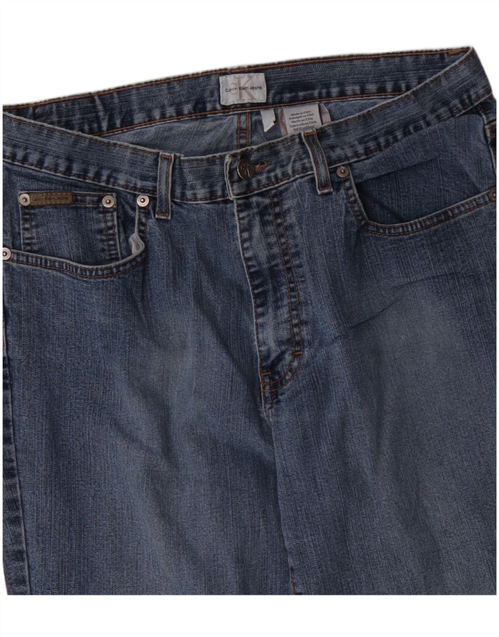 Calvin Klein Womens Straight Jeans W32 L29 Blue Cotton