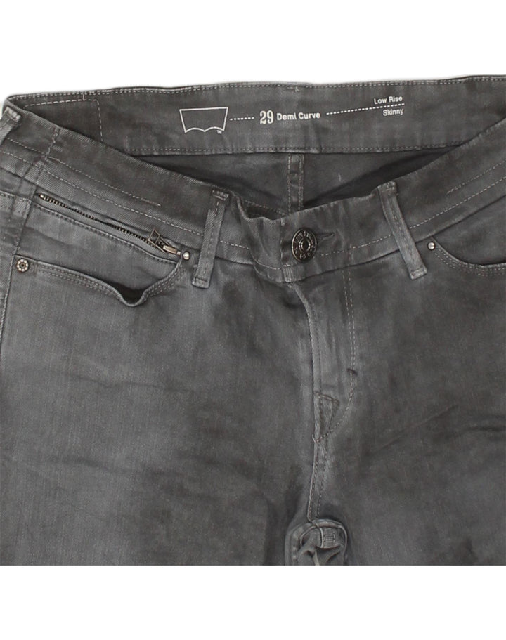 LEVI'S Womens Low Waist Skinny Jeans W29 L29 Grey Tie Dye Cotton | Vintage Levi's | Thrift | Second-Hand Levi's | Used Clothing | Messina Hembry 
