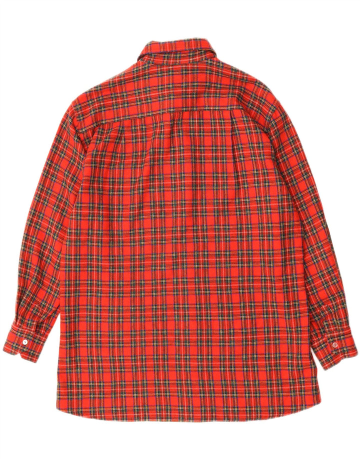 VINTAGE Mens Flannel Shirt Large Red Check Vintage Vintage and Second-Hand Vintage from Messina Hembry 