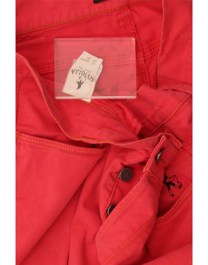 SIVIGLIA Mens Casual Shorts W31 Medium Red Cotton