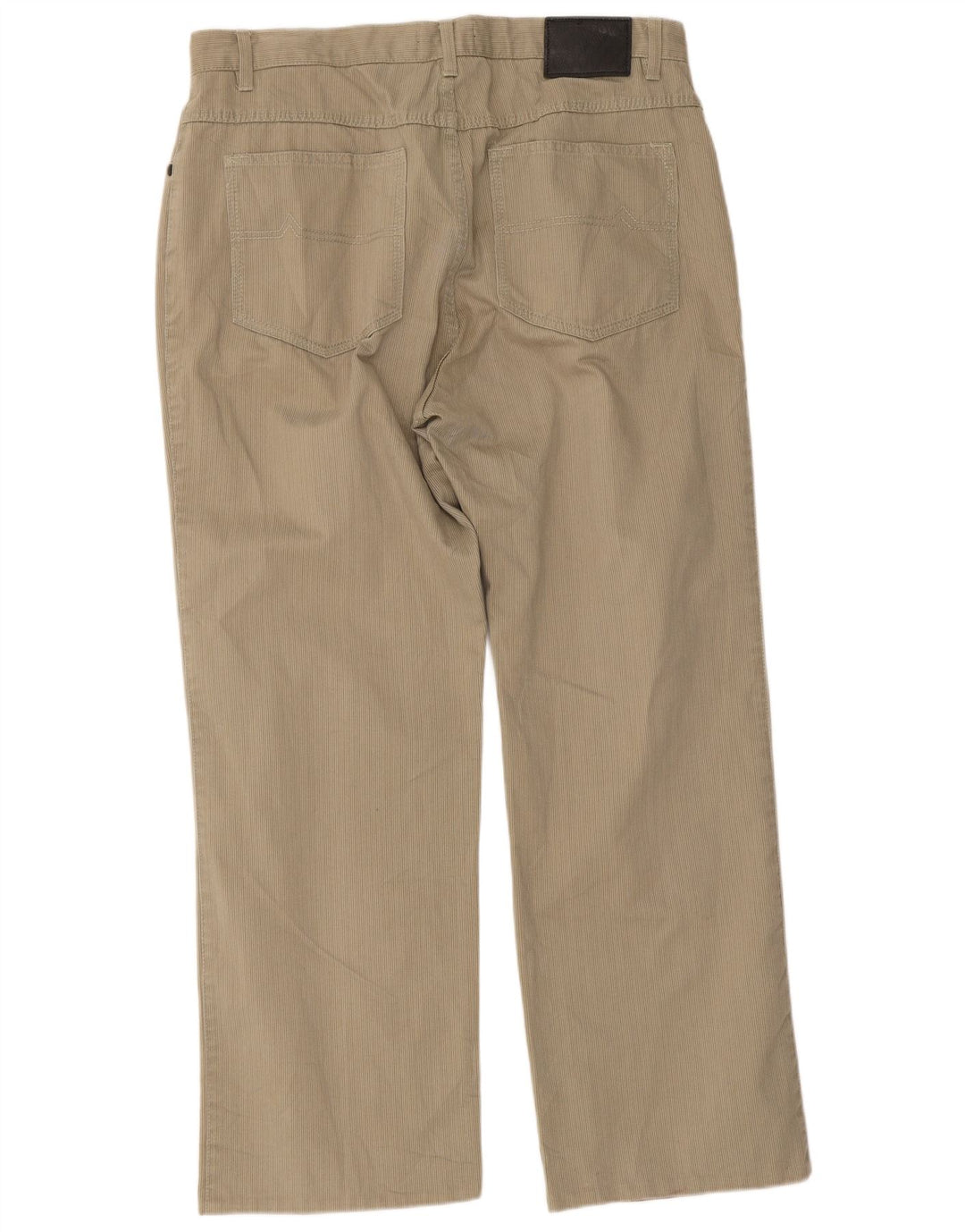 Marks & Spencer Mens Straight Casual Trousers W34 L29 Khaki
