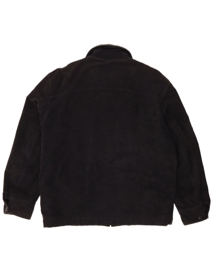 Gas Mens Bomber Jacket UK 40 Large Navy Blue Cotton