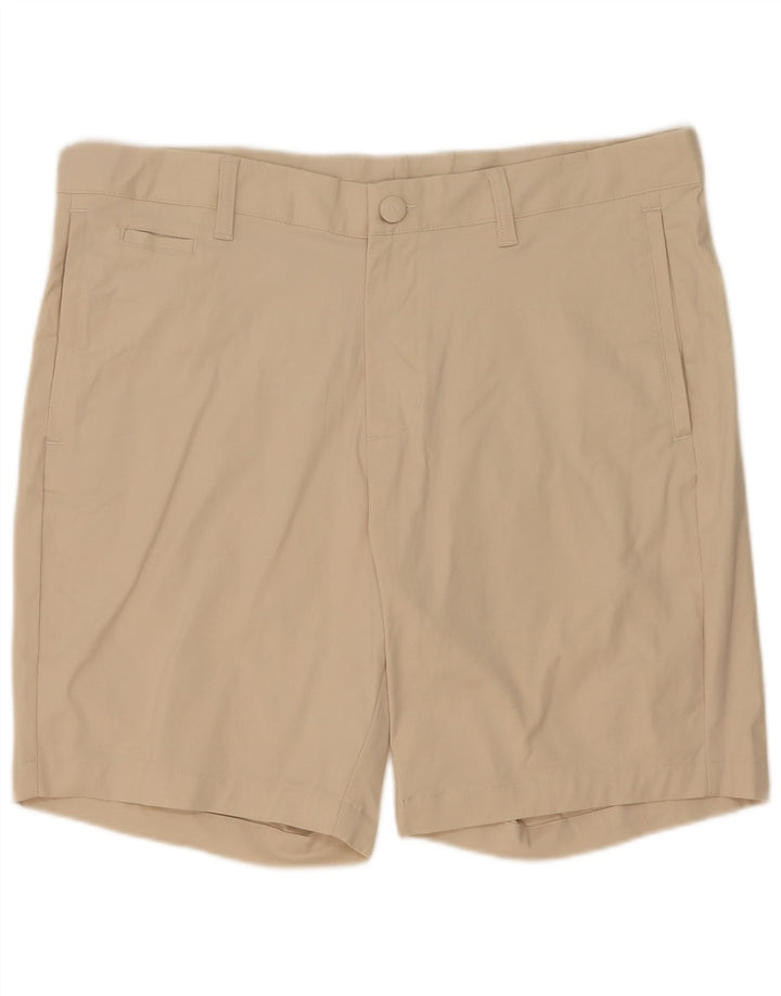 Adidas Mens Chino Shorts W34 Large Beige Cotton