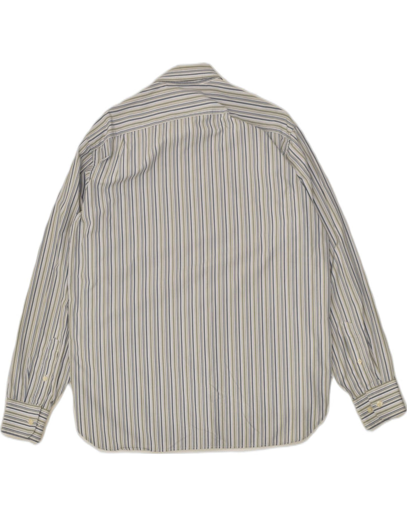 J. CREW Mens Shirt Size 15 15 1/2 Medium Grey Striped Cotton | Vintage J. Crew | Thrift | Second-Hand J. Crew | Used Clothing | Messina Hembry 