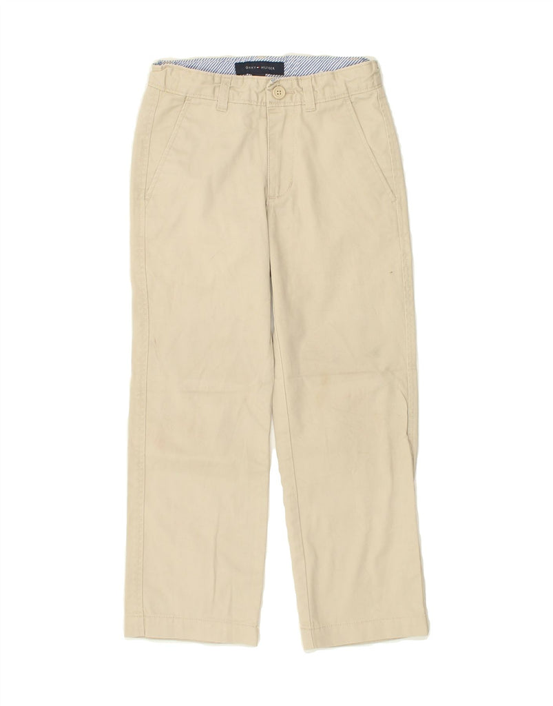 TOMMY HILFIGER Boys Straight Chino Trousers 7-8 Years W24 L21 Beige Cotton | Vintage Tommy Hilfiger | Thrift | Second-Hand Tommy Hilfiger | Used Clothing | Messina Hembry 