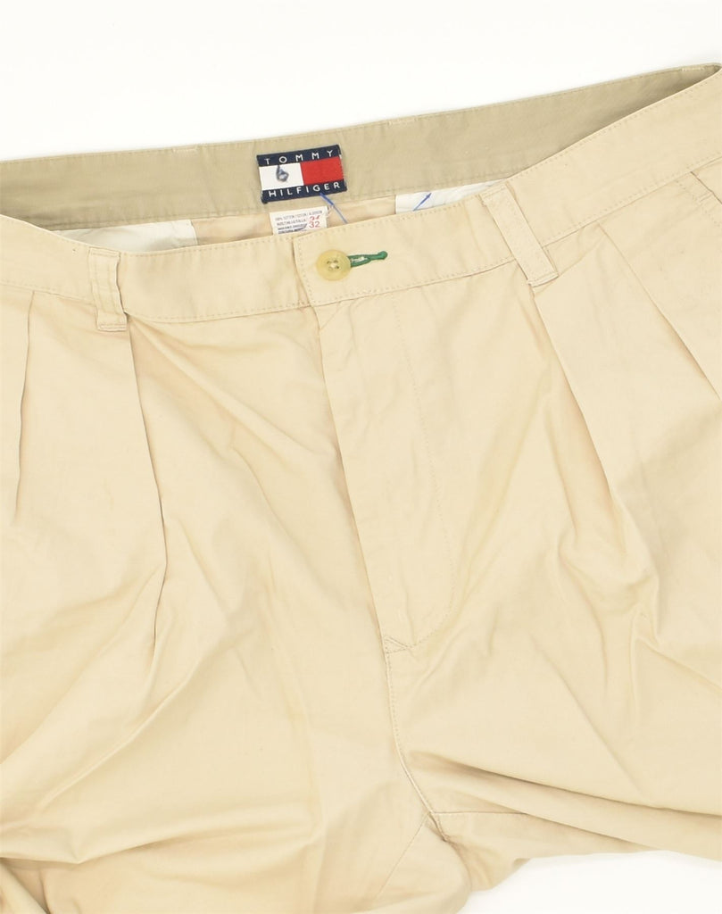 TOMMY HILFIGER Mens Pegged Chino Trousers W34 L32 Beige Cotton | Vintage Tommy Hilfiger | Thrift | Second-Hand Tommy Hilfiger | Used Clothing | Messina Hembry 