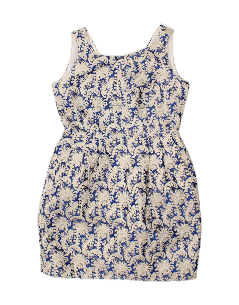 VINTAGE Womens Sleeveless Sheath Dress UK 12 Medium  White Paisley Vintage Vintage and Second-Hand Vintage from Messina Hembry 