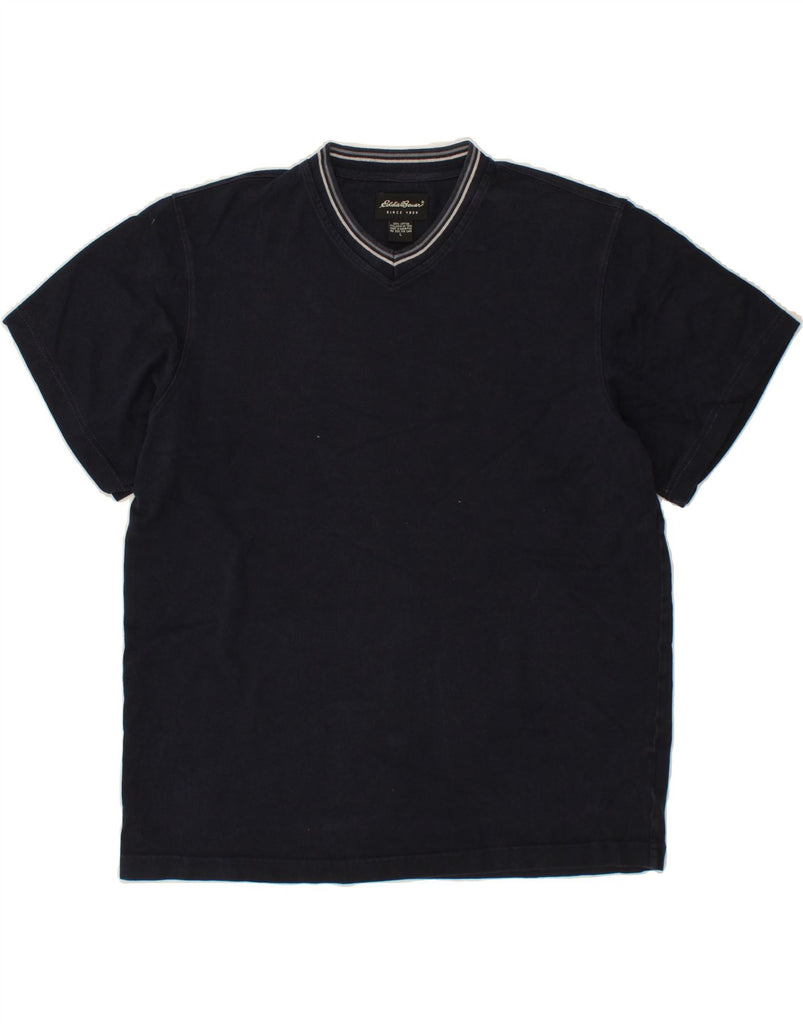 EDDIE BAUER Mens T-Shirt Top Large Navy Blue Cotton Vintage Eddie Bauer and Second-Hand Eddie Bauer from Messina Hembry 