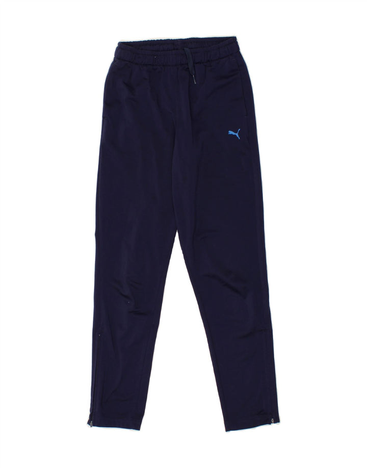 PUMA Boys Tracksuit Trousers 11-12 Years Large  Navy Blue Vintage Puma and Second-Hand Puma from Messina Hembry 