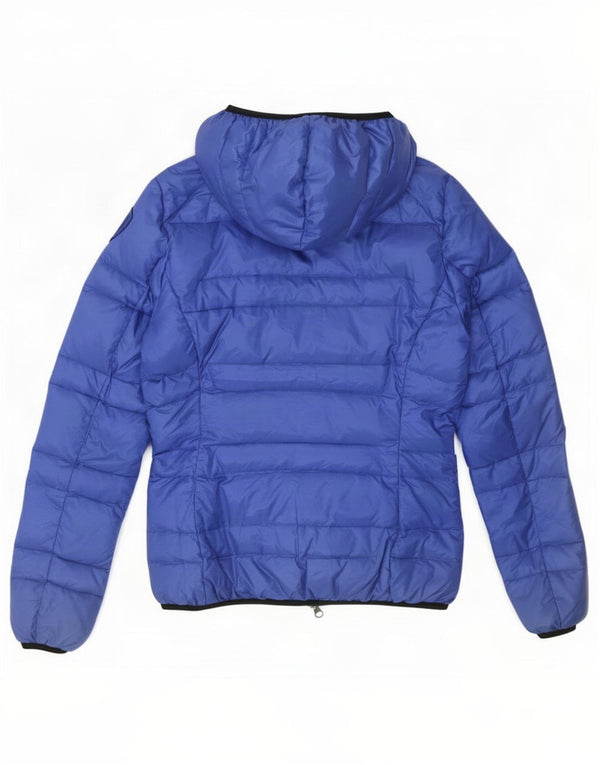 Blauer Womens Hooded Padded Jacket UK 10 Small Blue Polyamide