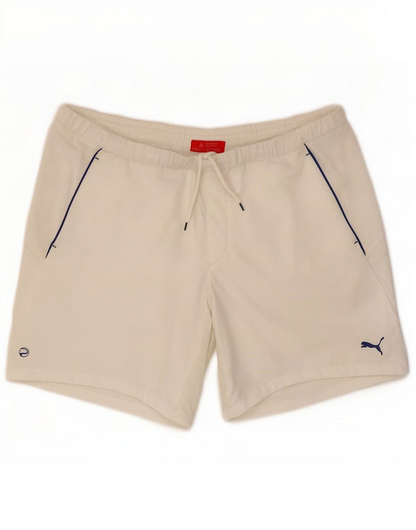 Puma Mens Sport Shorts Large White Polyester