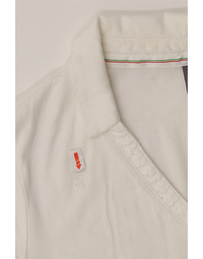 PUMA Womens Ferrari Polo Shirt UK 14 Medium  White Cotton Vintage Puma and Second-Hand Puma from Messina Hembry 