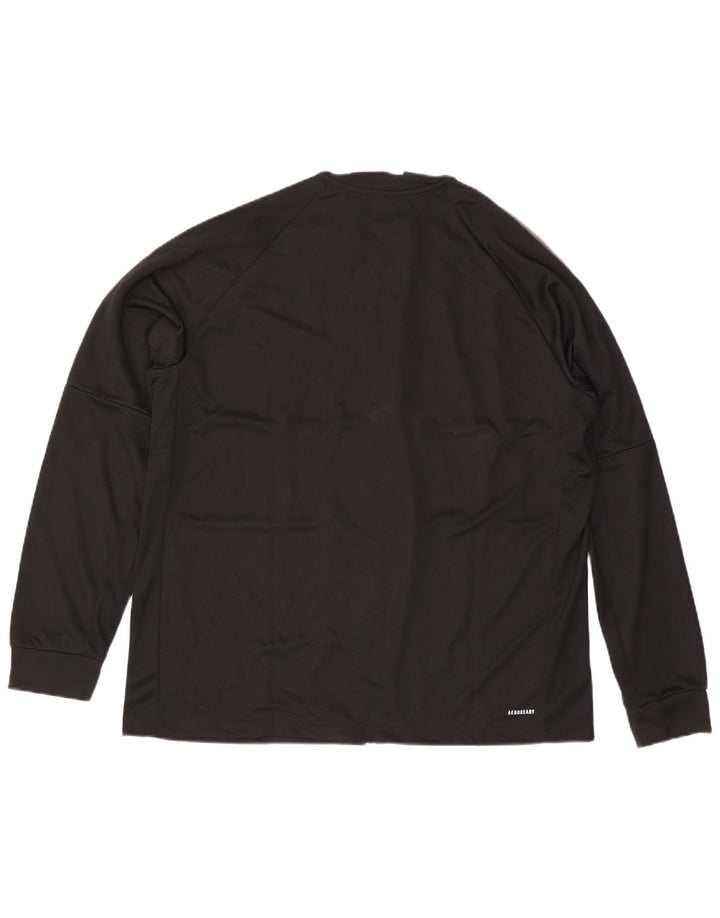 Adidas Mens Aeroready Tracksuit Top Jacket 2XL Black Polyester